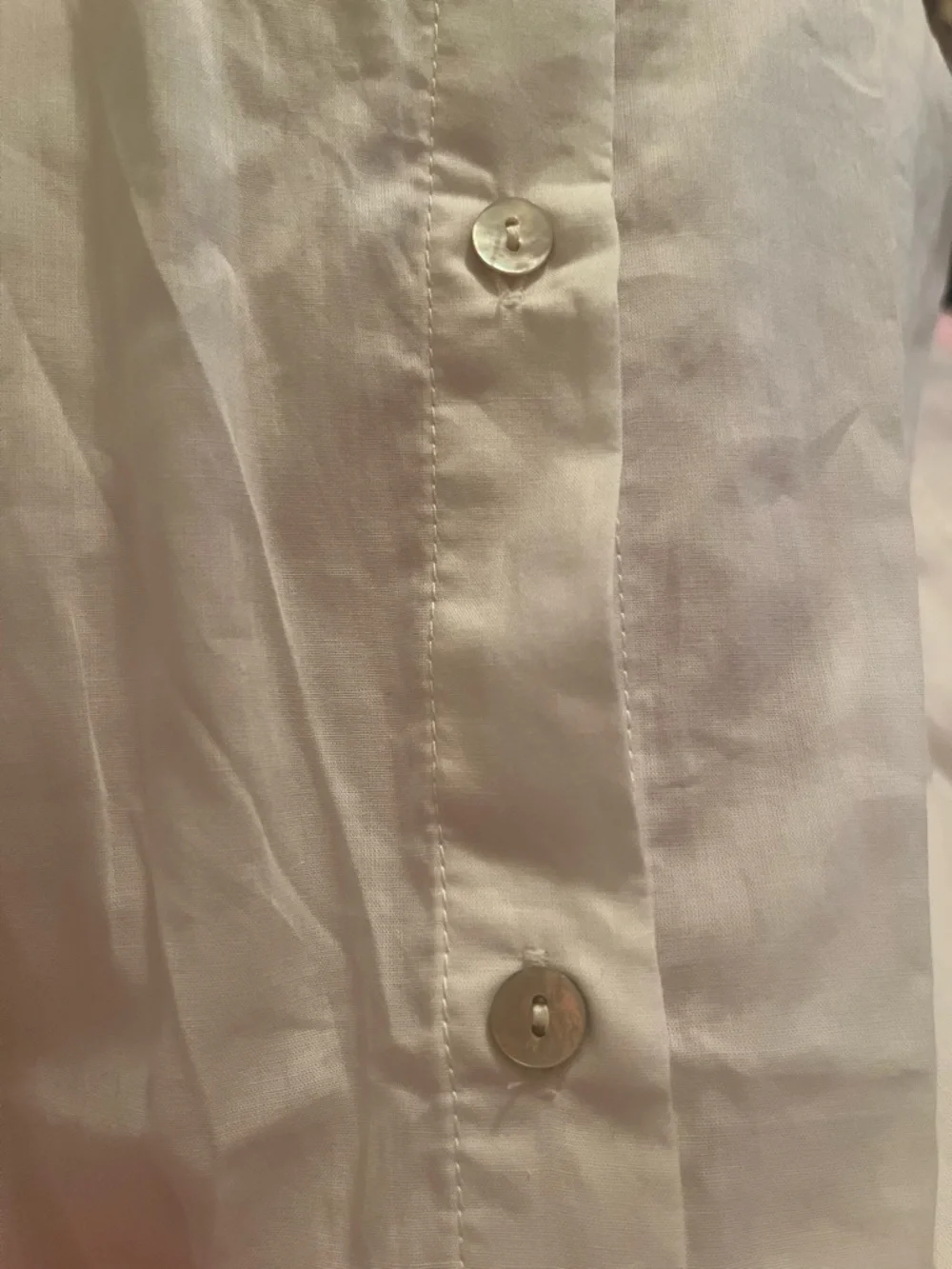 H&M Classic White Cotton Button-Up Shirt Dress with Waist Tie - Picture 5 of 6
